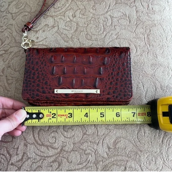 Brahmin Wristlet / Waller Pecan Brown Melbourne Leather - Picture 5 of 9